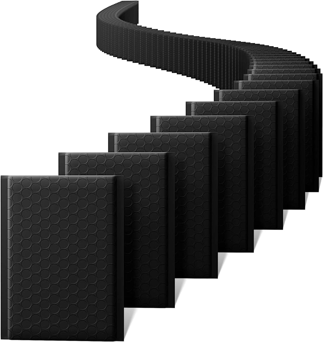 Metronic Bubble Mailer 4x8 Inch 100 Pack Usable Size 4x7" Small Bubble Mailers Black Padded Envelope Self-Seal, Cushioning Padded Mailers for Gifts, Small Items, Makeup Supplies