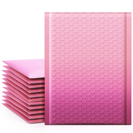 Metronic 6x10 Inch Opaque Gradient Pink Bubble Mailers Padded Envelope Cute Design Padded Envelopes,Strong Adhesion Pattern Bubble Shipping Envelopes for Mailing Jewelry