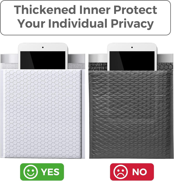 Metronic Large Bubble Mailer10.5x16" 500PC Padded Envelopes Strong Adhesion Bubble Mailers White Large Shipping Mailing Envelopes for Small Business,Books,Clothes, Usable Size Bubble Mailers 10.5x15