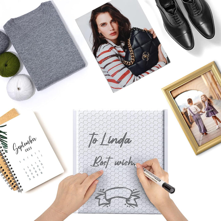 Metronic Large Bubble Mailer10.5x16" 500PC Padded Envelopes Strong Adhesion Bubble Mailers White Large Shipping Mailing Envelopes for Small Business,Books,Clothes, Usable Size Bubble Mailers 10.5x15