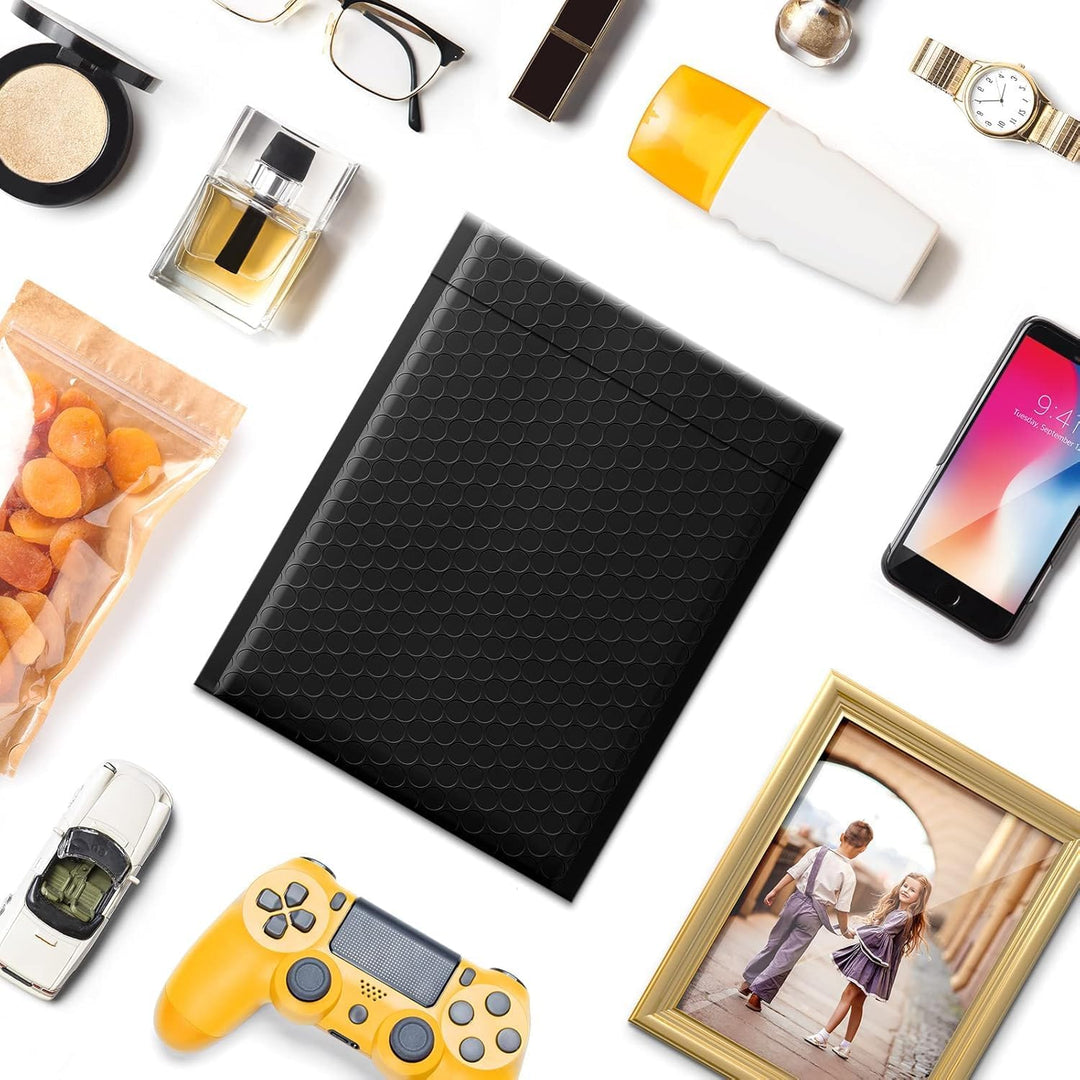 Metronic 268800 Pack Bubble Mailers 6x10 Inch Black Usable Size 6x9" Opaque Padded Envelopes Waterproof Bubble Envelopes Cushioning Mailer for Small Business Mailing Makeup Jewelry Gifts