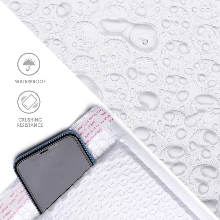 Metronic 1000 Pack Bubble Mailer 4X8 Inch White,Usable Size 4x7 Waterproof Padded Envelopes,Self-Seal Small Bubble Mailers Cushioning for Shipping,Jewelry Makeup Supplies, Packaging Bulk