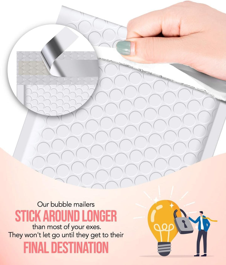 GSSUSA White Bubble Mailers 6x10 Small Padded Envelopes 9600 Pack,1 Pallet,Strong Adhesion Shipping Mailer Self-Seal Bubble Envelopes for Small Business
