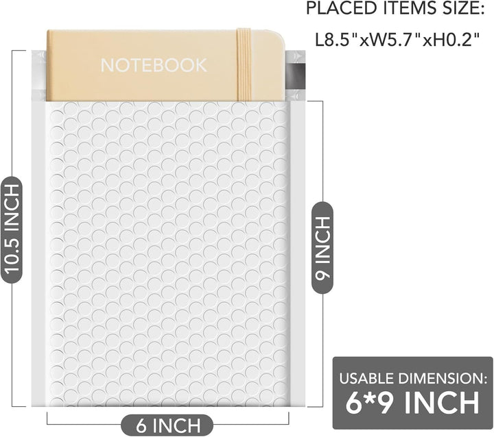 GSSUSA White Bubble Mailers 6x10 Small Padded Envelopes 9600 Pack,1 Pallet,Strong Adhesion Shipping Mailer Self-Seal Bubble Envelopes for Small Business