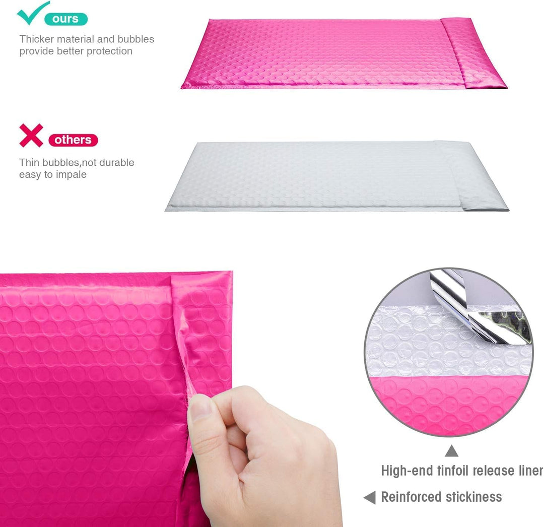 GSSUSA Pink Bubble Mailers 6x10 Small Padded Envelopes 9600 Pack,1 Pallet,Strong Adhesion Shipping Mailer Self-Seal Bubble Envelopes for Small Business