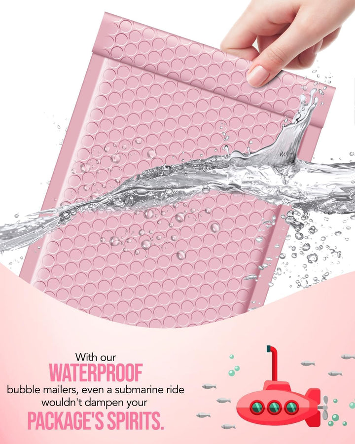 GSSUSA Light Pink Bubble Mailers 6x10 Small Padded Envelopes 1000 Pack,Strong Adhesion Shipping Mailer Self-Seal Bubble Envelopes for Small Business