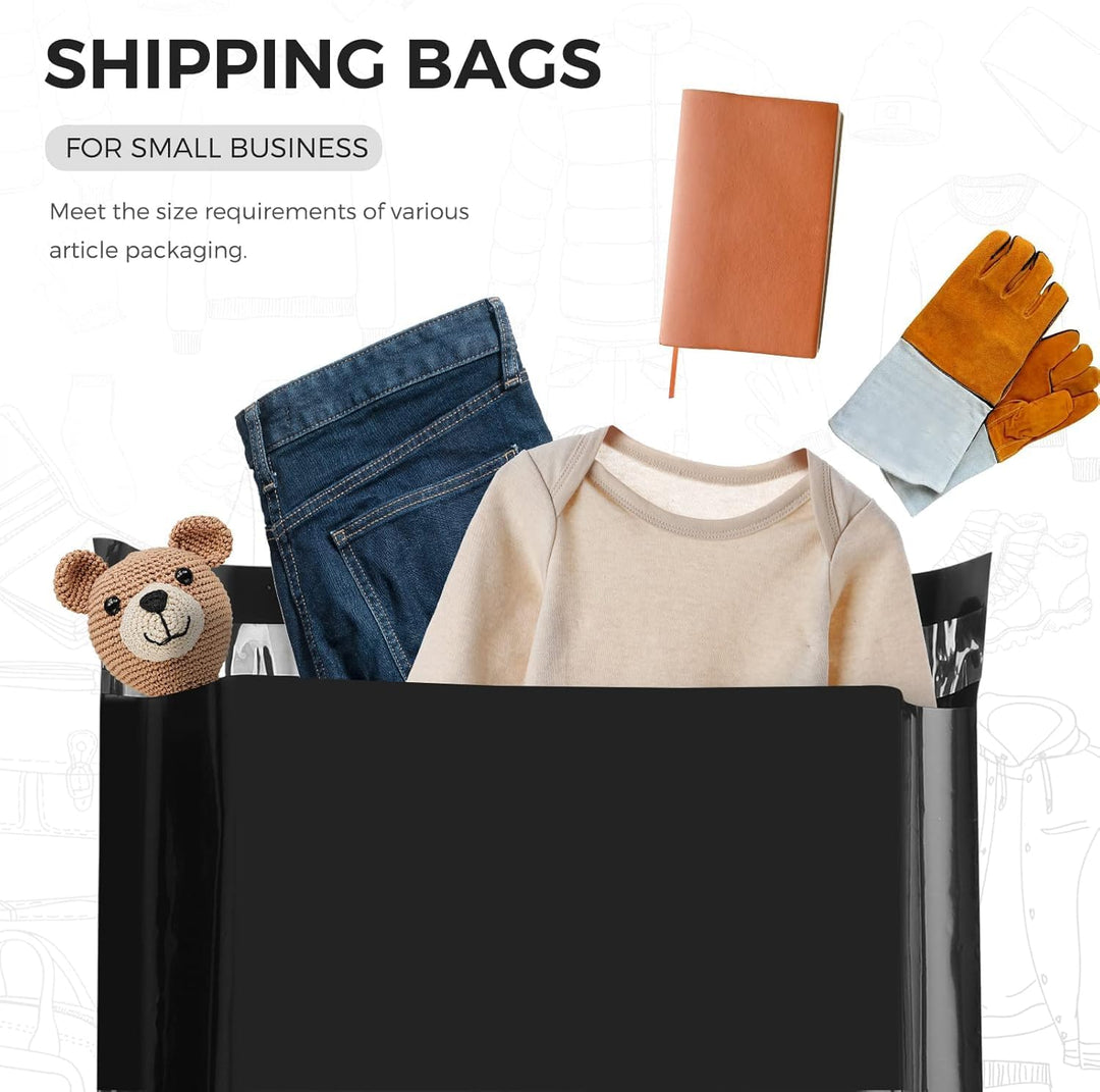 METRONIC Large Poly Mailers 24x24" 600PC Black, Strong Adhensive Shipping Bags for Clothing, Waterproof Packaging Bags, Bulk Shipping Envelopes for Small Business, Mailers Poly Bags Mailing Envelope