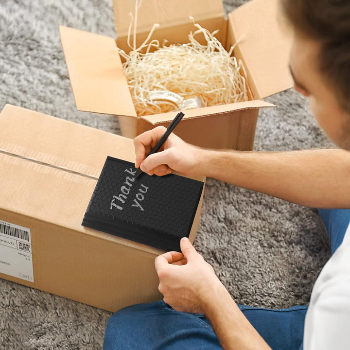 Metronic Bubble Mailer 4x8 Inch 100 Pack Usable Size 4x7" Small Bubble Mailers Black Padded Envelope Self-Seal, Cushioning Padded Mailers for Gifts, Small Items, Makeup Supplies