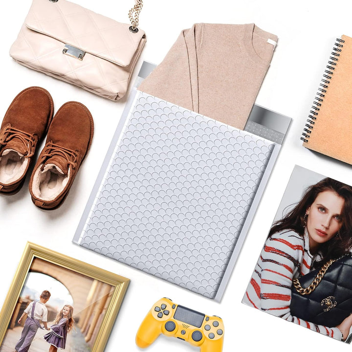 Metronic Large Bubble Mailer10.5x16" 500PC Padded Envelopes Strong Adhesion Bubble Mailers White Large Shipping Mailing Envelopes for Small Business,Books,Clothes, Usable Size Bubble Mailers 10.5x15