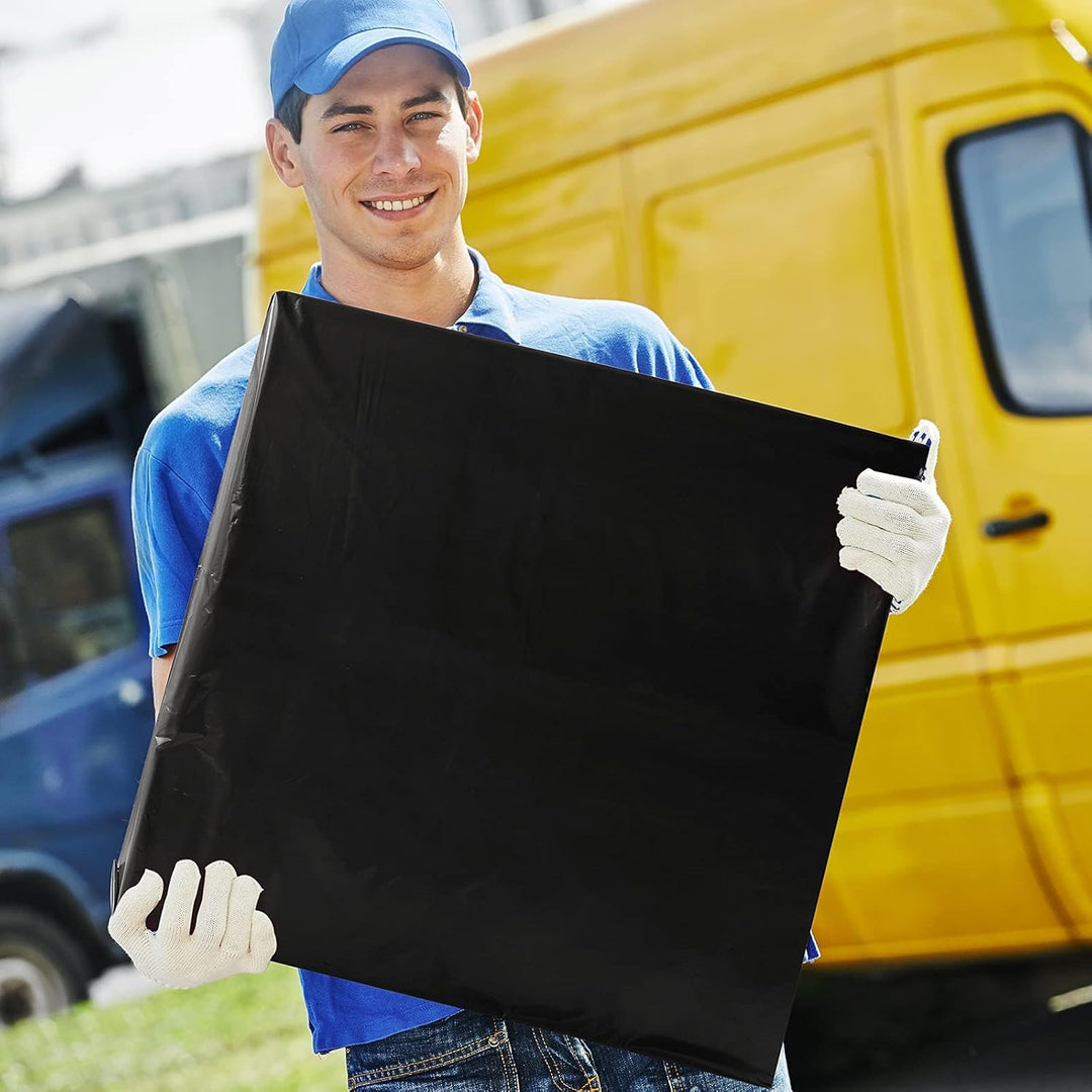 METRONIC Large Poly Mailers 24x24" 600PC Black, Strong Adhensive Shipping Bags for Clothing, Waterproof Packaging Bags, Bulk Shipping Envelopes for Small Business, Mailers Poly Bags Mailing Envelope