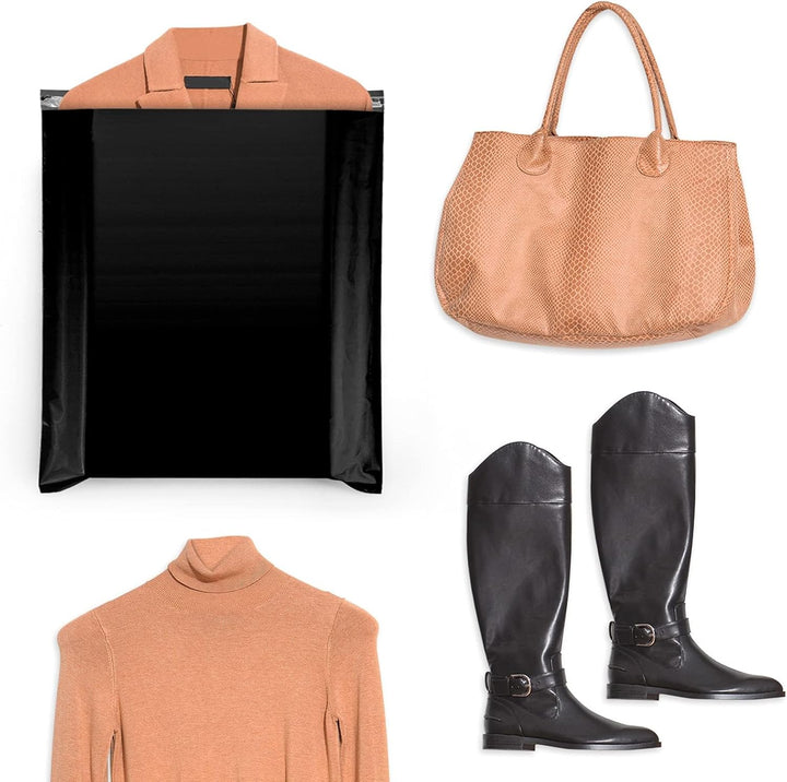 METRONIC Large Poly Mailers 24x24" 600PC Black, Strong Adhensive Shipping Bags for Clothing, Waterproof Packaging Bags, Bulk Shipping Envelopes for Small Business, Mailers Poly Bags Mailing Envelope