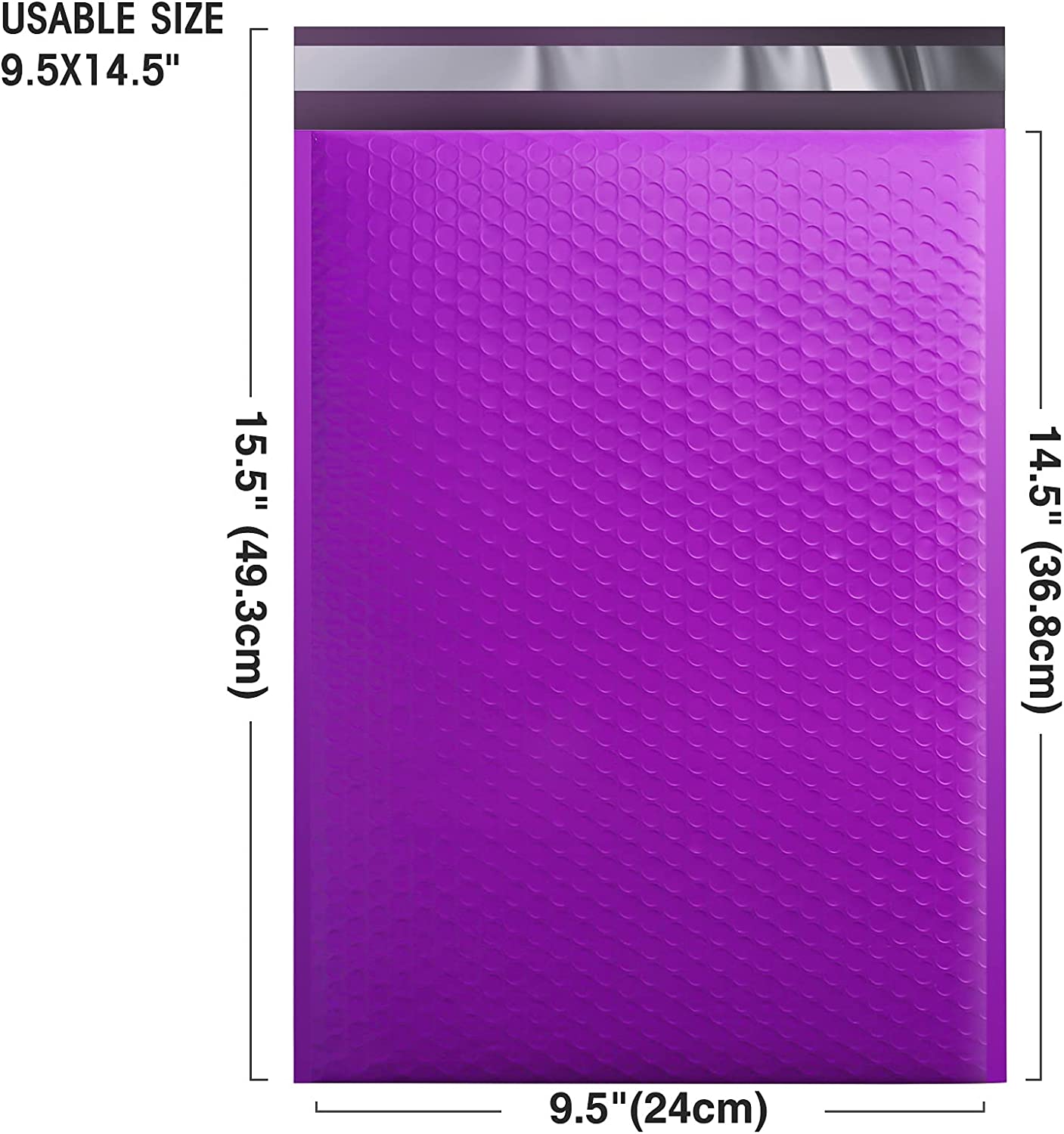 9.5x14.5 Bubble-Mailer Padded Envelope | Purple - JiaroPack