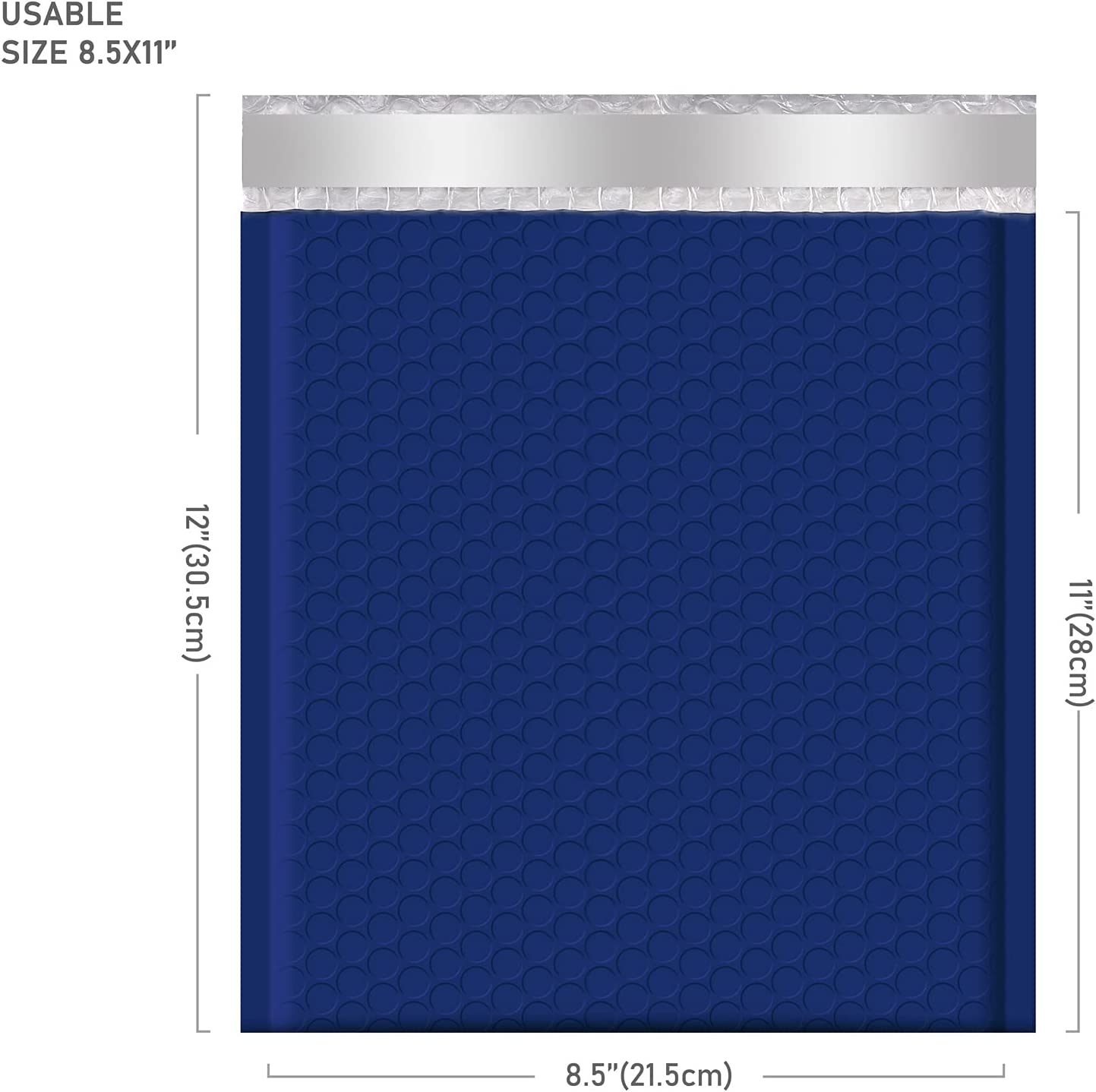 8.5x12 Bubble-Mailer Padded Envelope | Navy Blue - JiaroPack