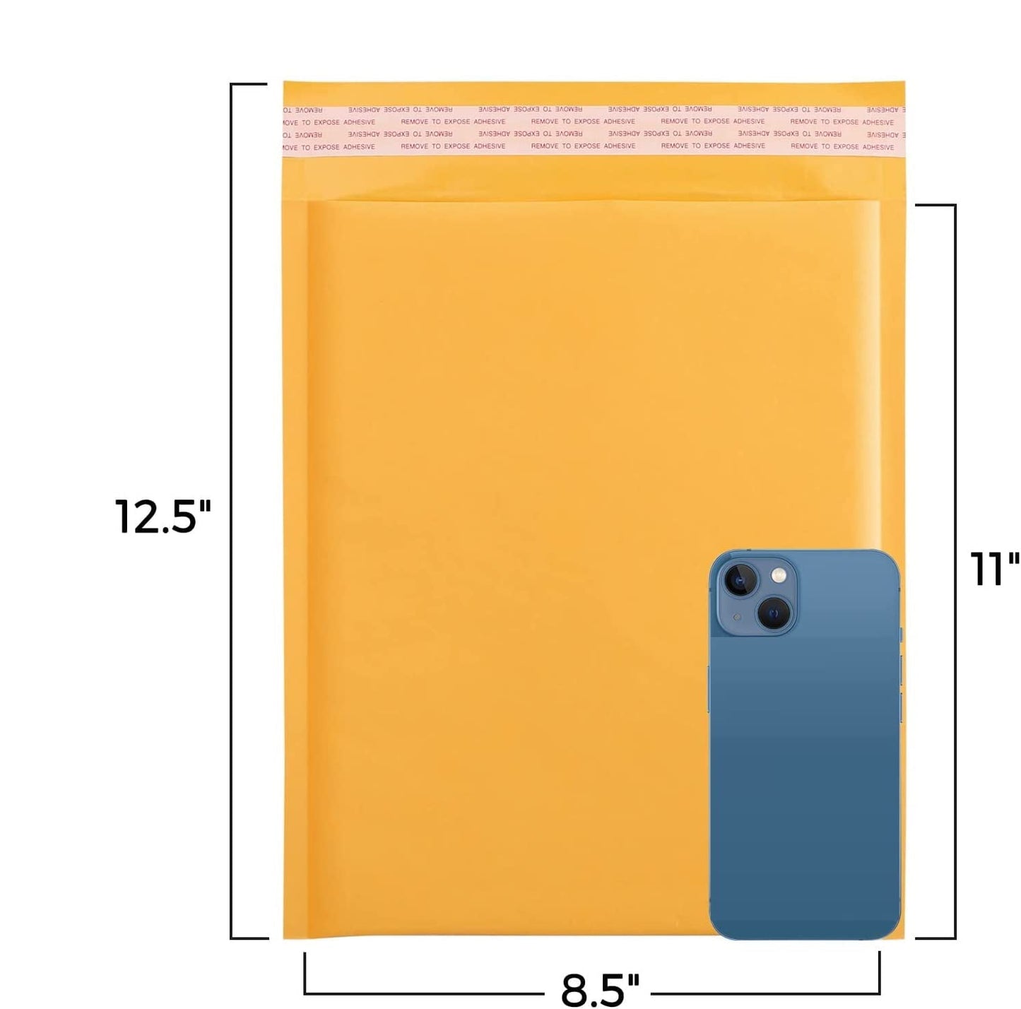 8.5x12  Kraft Bubble-Mailer Padded Envelope | Yellow - JiaroPack