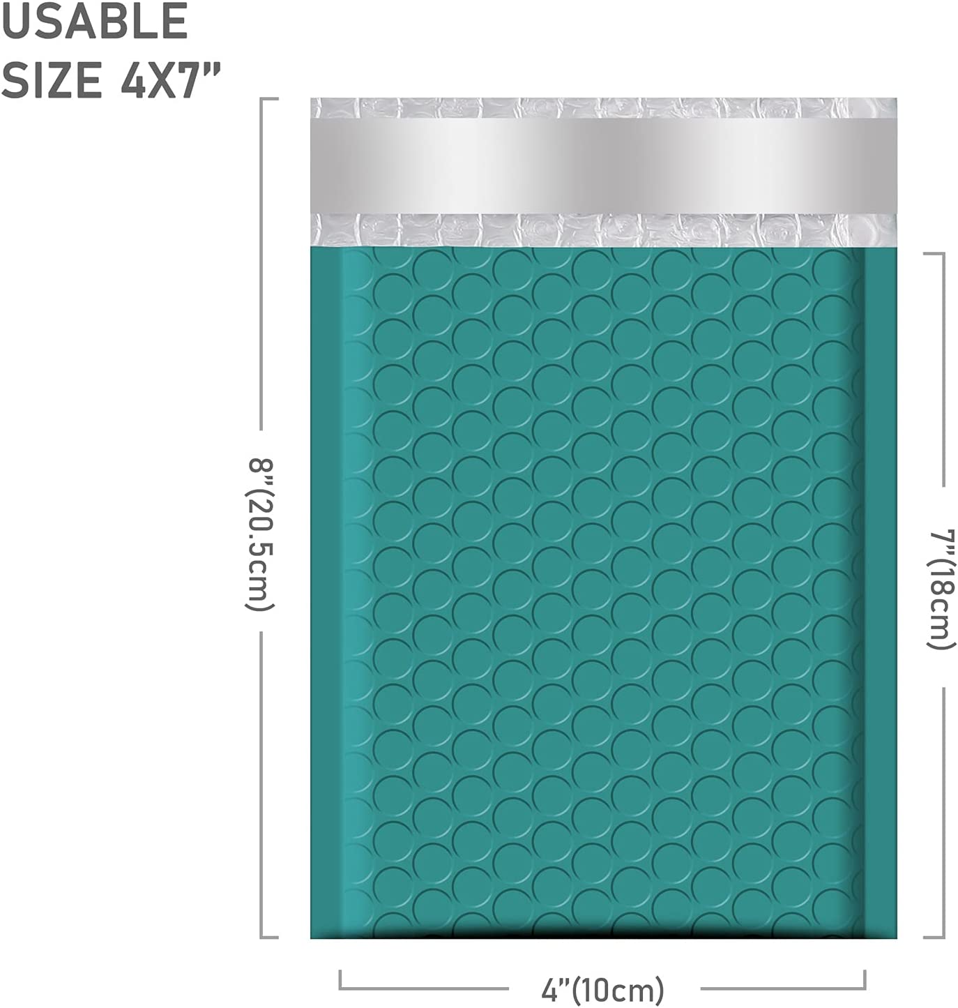 4x8 Bubble-Mailer Padded Envelope | Turquoise Green - JiaroPack