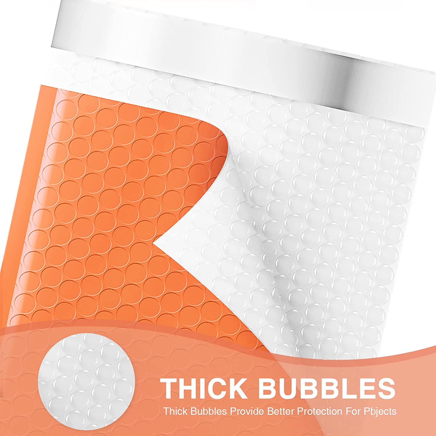 6x10 Bubble-Mailer Padded Envelope | Orange - JiaroPack