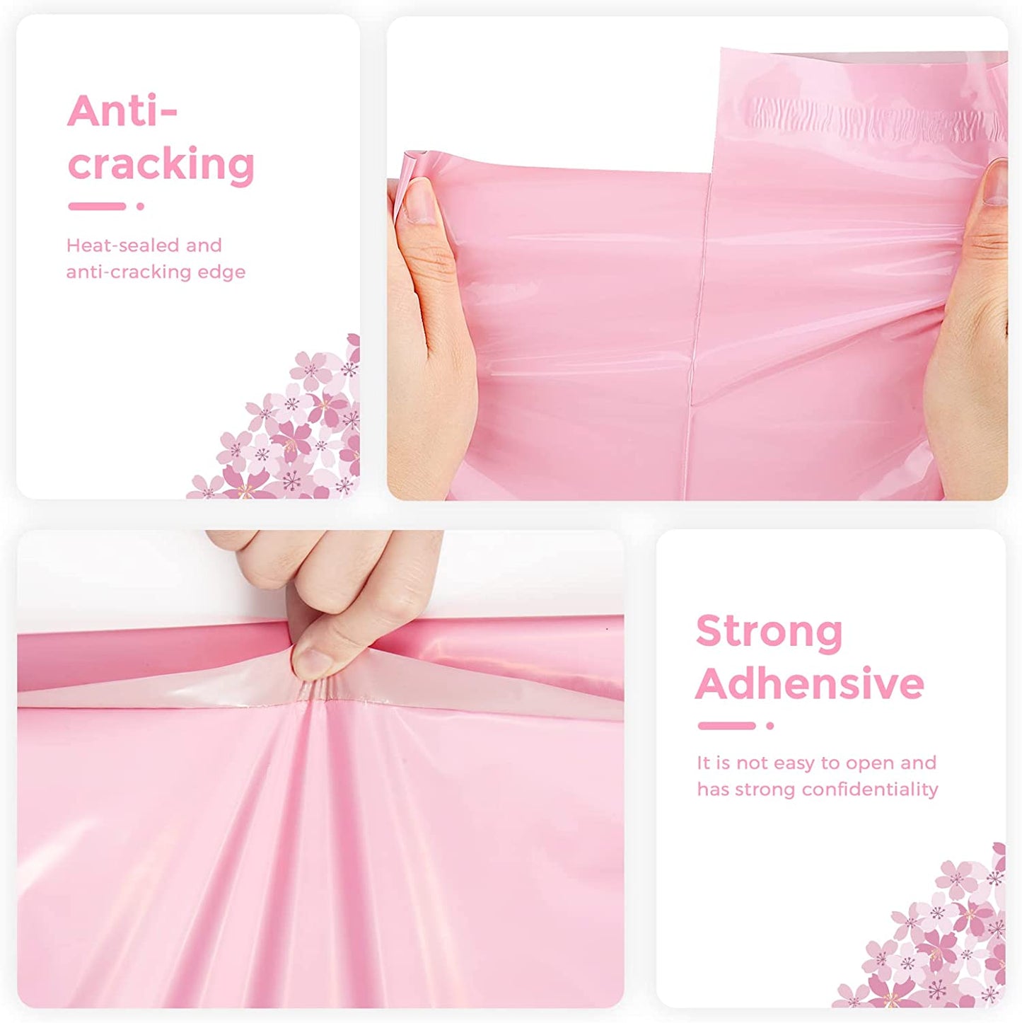 10x13 Poly-Mailer Envelope Shipping Bags | Sakura Pink - JiaroPack