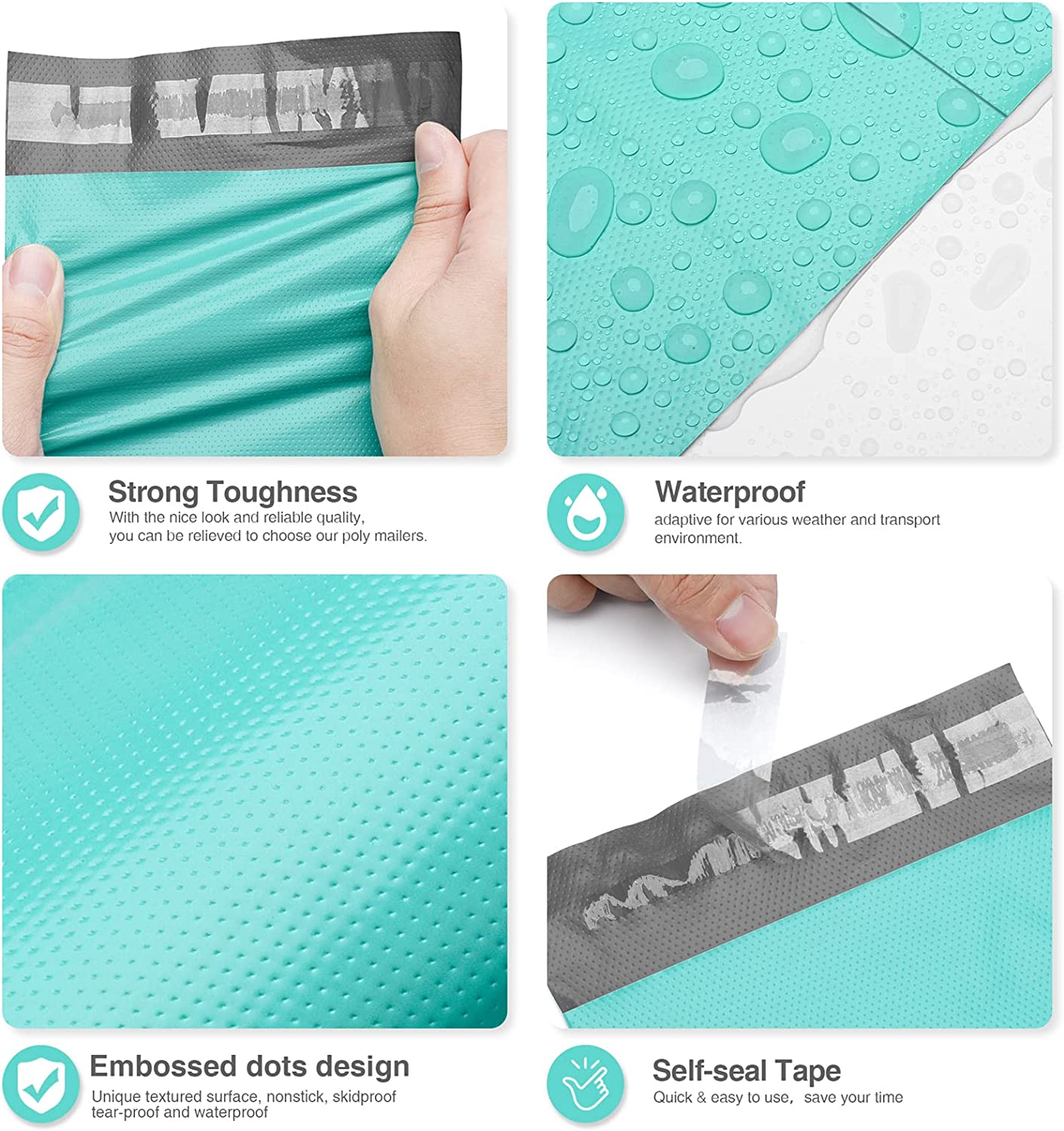 6x9 Poly-Mailer Envelope Shipping Bags | Teal - JiaroPack