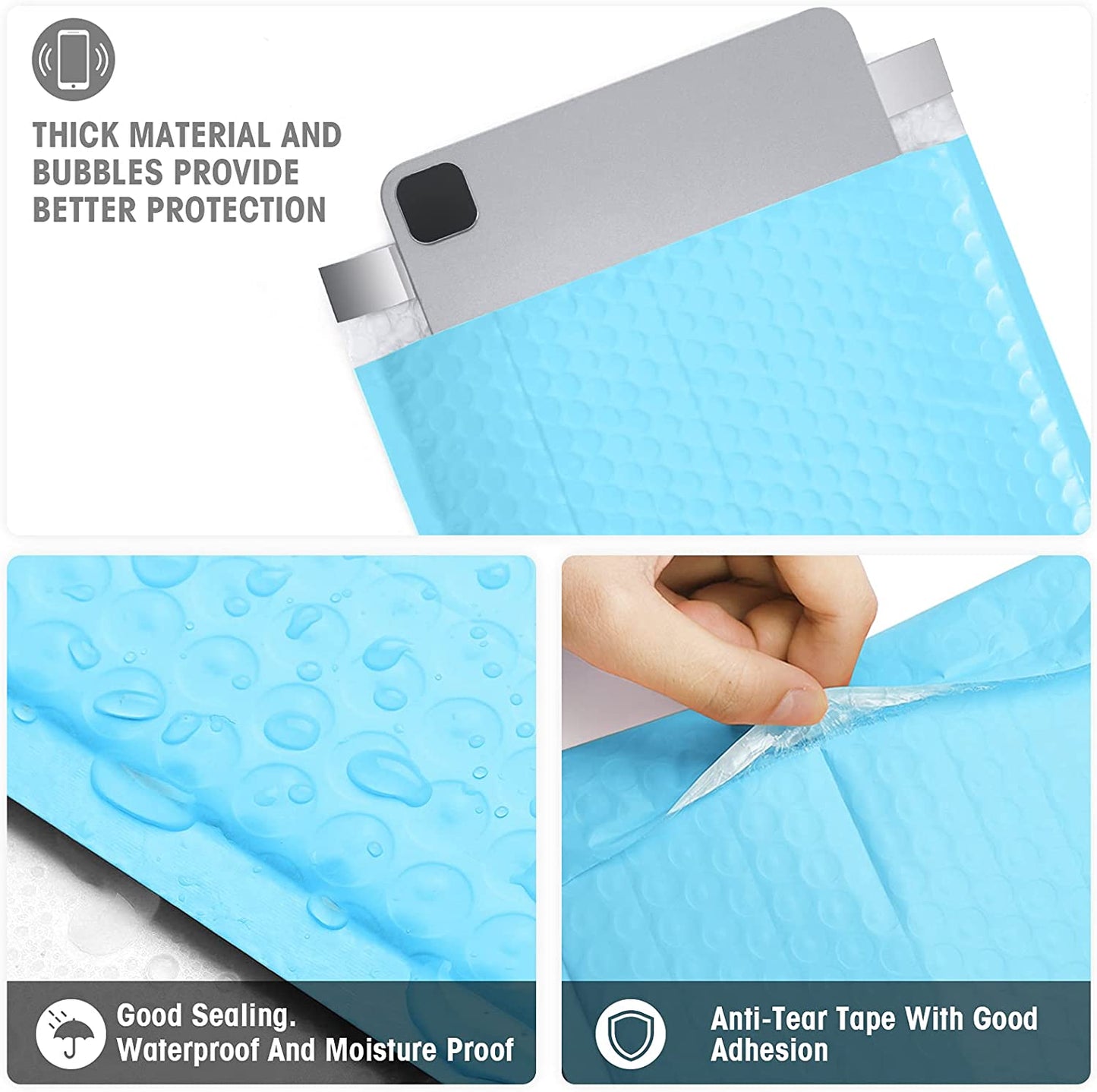 8.5x12 Bubble-Mailer Padded Envelope | Blue - JiaroPack