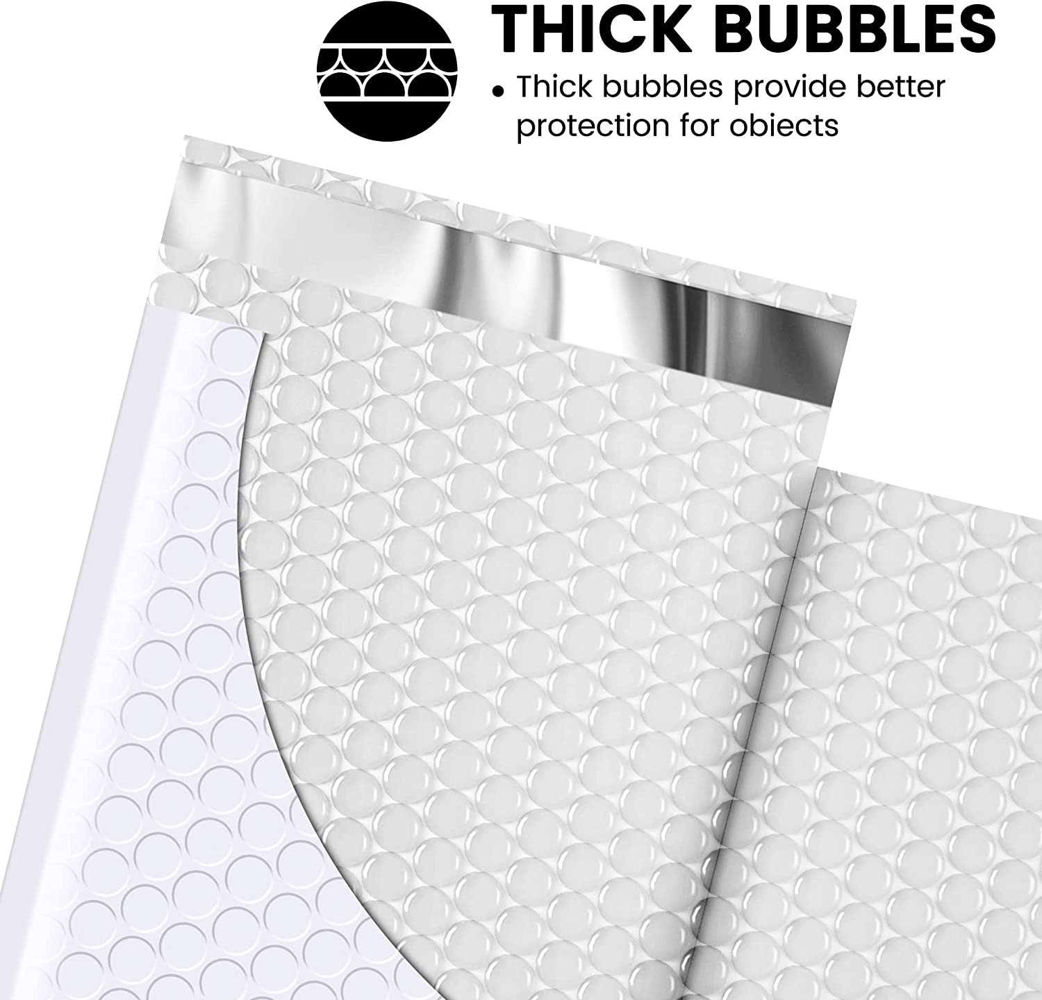 4x8 Inch Bubble-Mailer Padded Envelope | White - JiaroPack