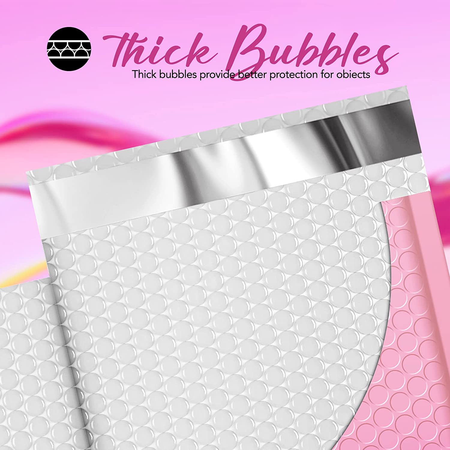 6x10 Bubble-Mailer Padded Envelope | Gradient Pink