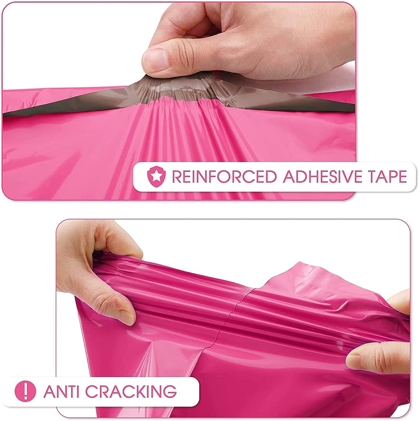 14.5x19 Poly-Mailer Envelope Shipping Bags | Pink - JiaroPack