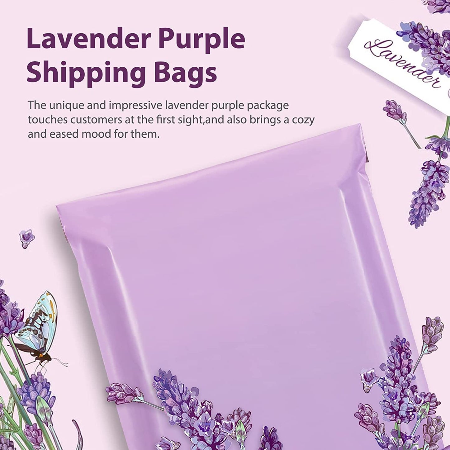 14.5x19 Poly-Mailer Envelope Shipping Bags | Light Purple - JiaroPack