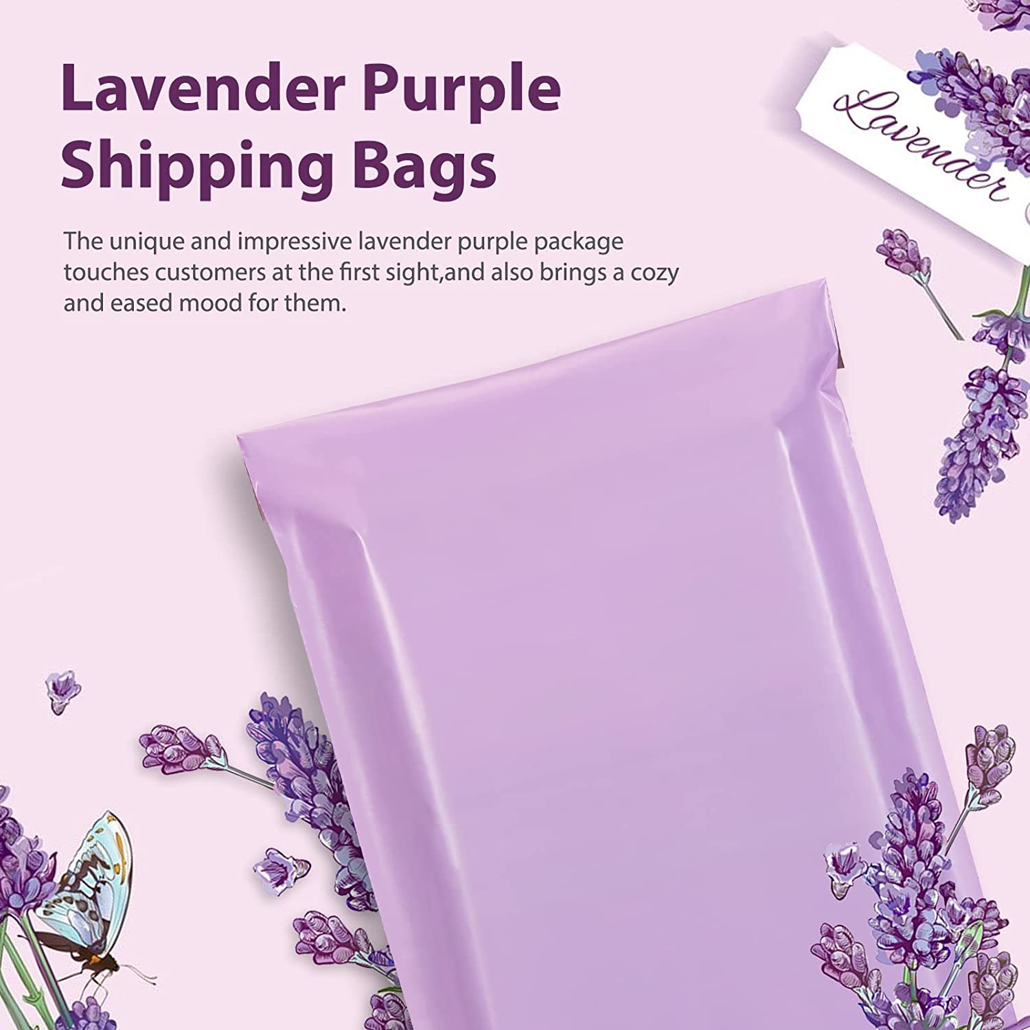 10x13 Poly-Mailer Envelope Shipping Bags | Light Purple - JiaroPack