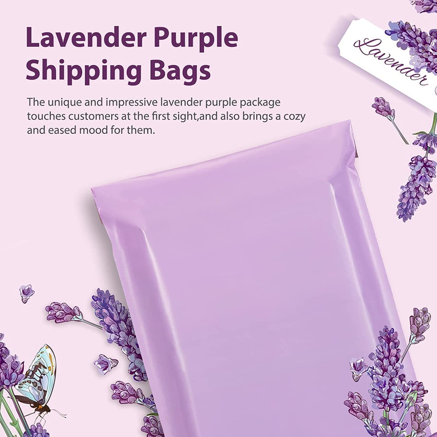 12x15.5 Poly-Mailer Envelope Shipping Bags | Light Purple - JiaroPack