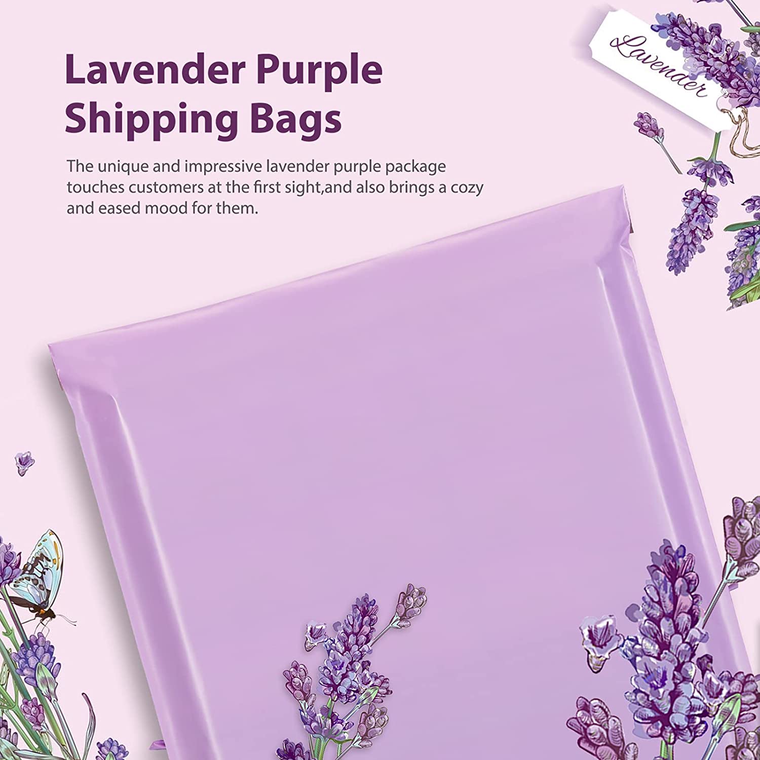 24x24 Poly-Mailer Envelope Shipping Bags | Light Purple - JiaroPack