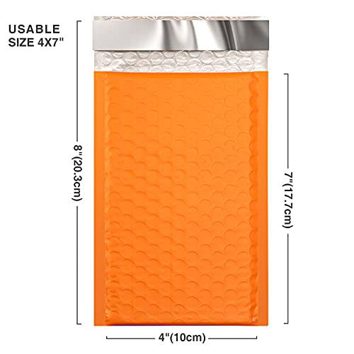 4x8 Bubble-Mailer Padded Envelope | Orange - JiaroPack